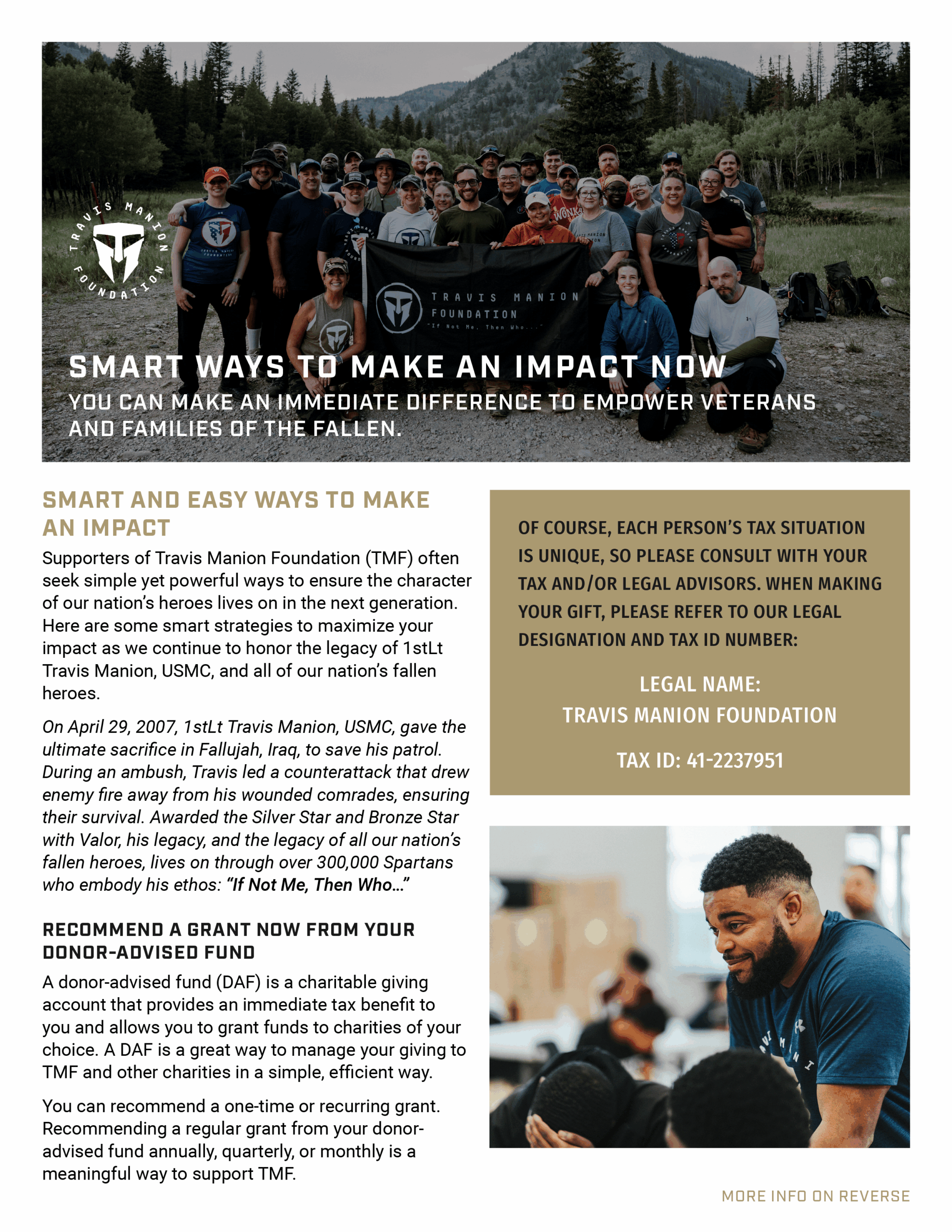 Support The Future of My Favorite Charity brochure cover